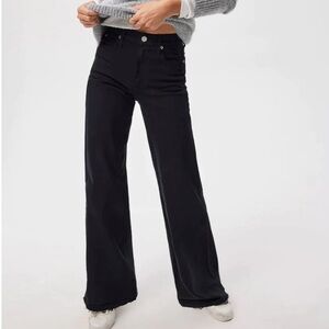 AMO Denim Frida Wide Leg Jeans in Black Oak